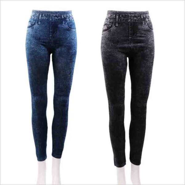 2024-womens-snowflake-skinny-stretch-denim-leggings 2