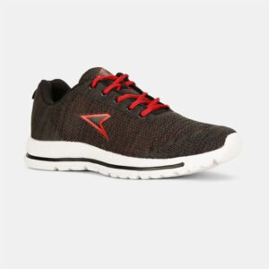 Power black mesh running and sports shoes for men