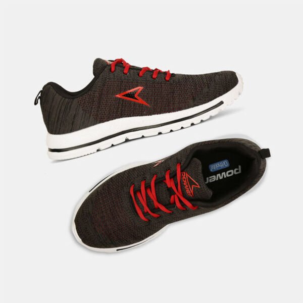 Power black mesh running and sports shoes for men - Image 2