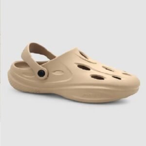 Men Clogs Sandal  (Beige , 9)